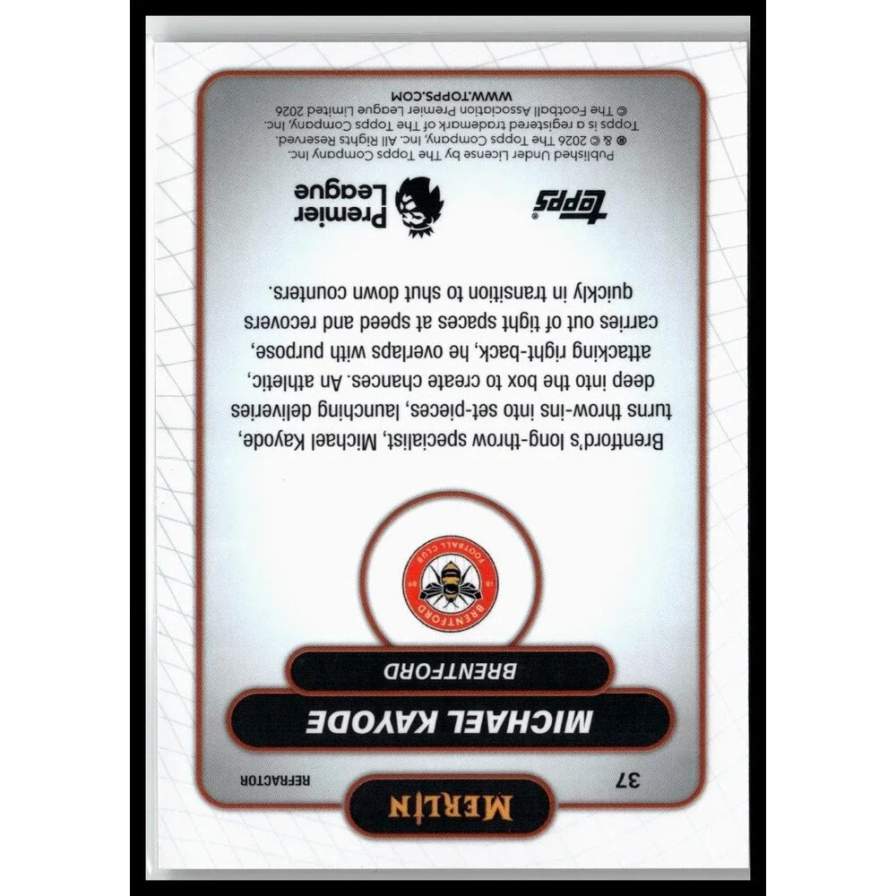 2026 Merlin Premier League #37 Michael Kayode Refractor